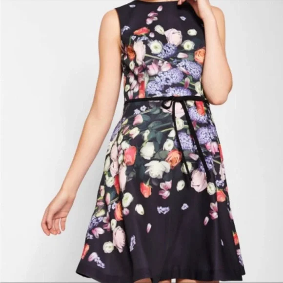 Ted Baker Izobela Kensington Floral Dress, Size 0 - Picture 3 of 4